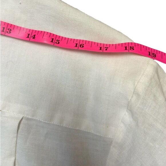 Womens Vintage Jaime Paris Effiel Tower Embroidered LONG blouse. Linen/Ramie. XL - Picture 8 of 8